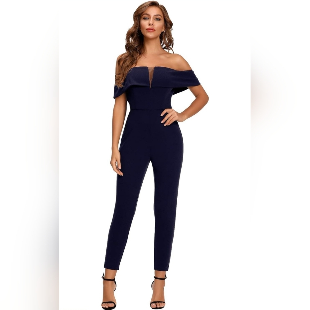SUGAR POISON Women's Jumpsuit. Elegant  &Sexy Mono For Women  Small Navy